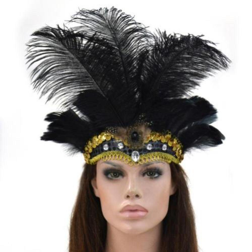 Kids Peacock Indian Hair Accessories Feather Headdress Halloween Carnival Hair Band