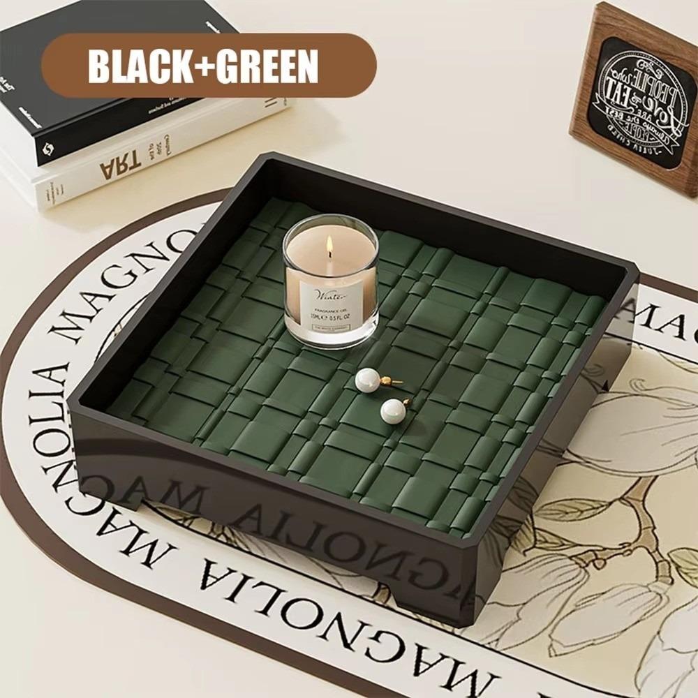 Древний кожаный лоток-коробка для хранения с ковриком, лоток для ключей при входе, лоток для ароматерапии, легкий роскошный держатель для ключей, лотки