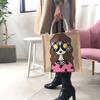 Jute Bag Handbag Small Cute Stylish Linen Tote Bag Basket Bag Summer Girl Jute [DIVA Rose] Women's (B)