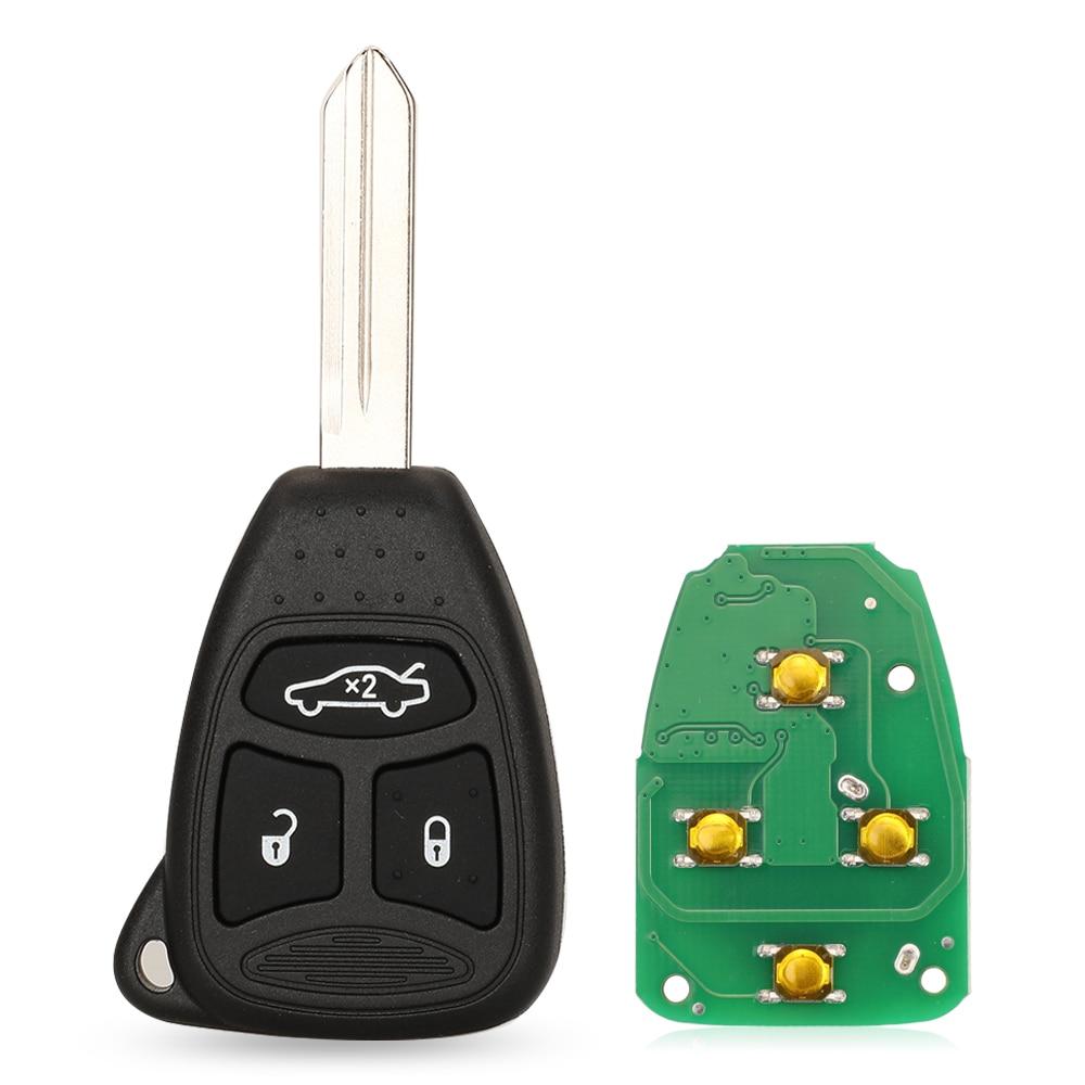 Jingyuqin 433mhz KOBDT04A Remote Car Key 2/3/4 Buttons for Dodge Chrysler Jeep Dakota Durango Charger 300 Aspen Grand Cherokee Auto Full Key Control