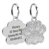 Bling Dog ID Tag Personalized Gorgeous Dog Tags for Small Medium Dog Footprint Custom Pet Name Tag Plate Collar Accessories
