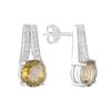 Серебряные серьги с цитрином nano 5.8ct, фианитами (2122876)