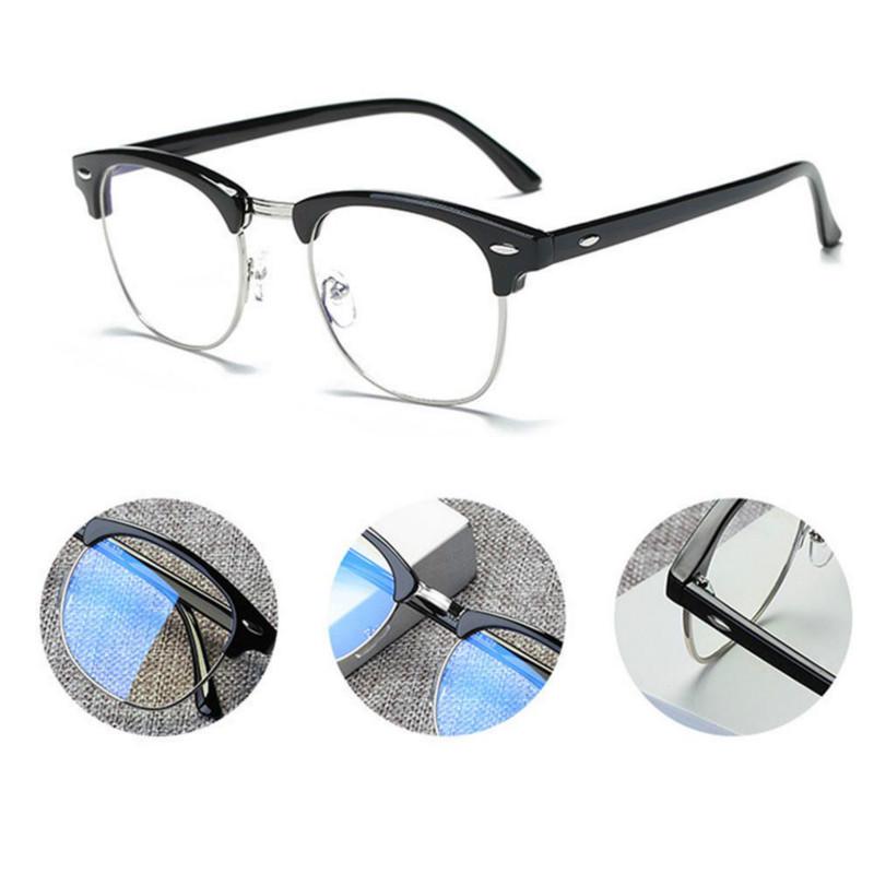 Classic Half Frame Myopic Glasses Anti Blue Light Blocking Glasses Men Women Shortsighted Eyeglasses Goggles