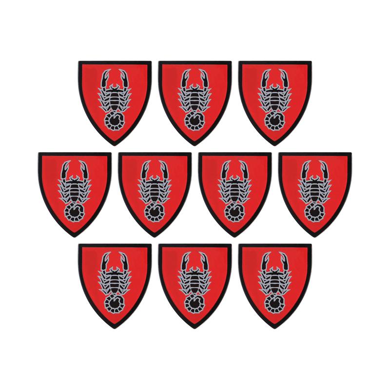 MOC Средневековый Военный Замок Оружие Римский Рыцарь Шлем Щит Аксессуары Строительные Блоки Зеленый Дракон Лев Крестоносец Кирпичи Игрушка