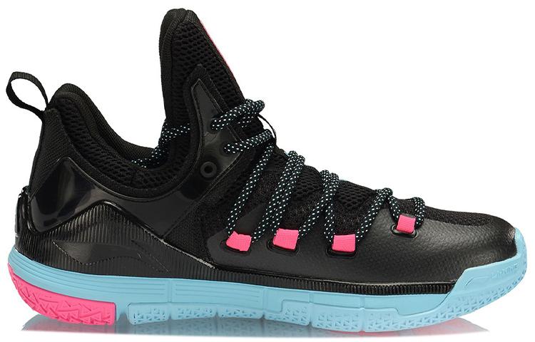 Li Ning 6-й Человек 2019 Баскетбольные Кроссовки Мужские Низкие Черный/Синий/Розовый ABAP017-5