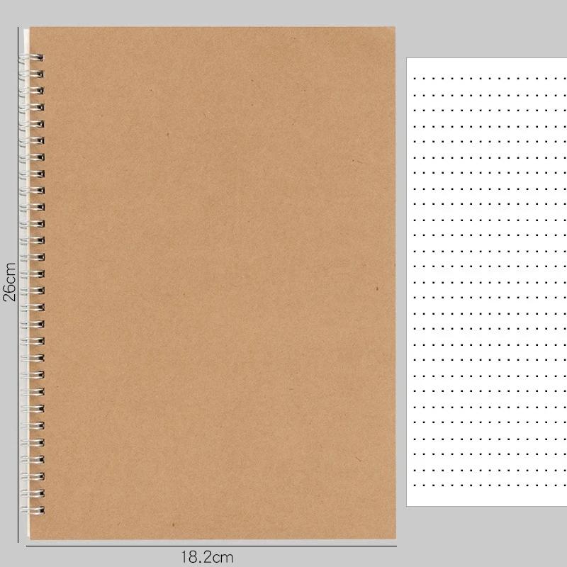A4/A5/A6 Coil Notebook Lined Dots Blank Grid Paper Journal Book For School Office Supplies Stationery