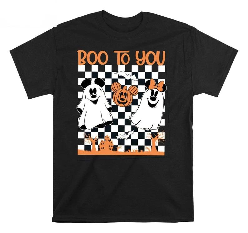 Mickey Minnie Boo To You Black TShirt