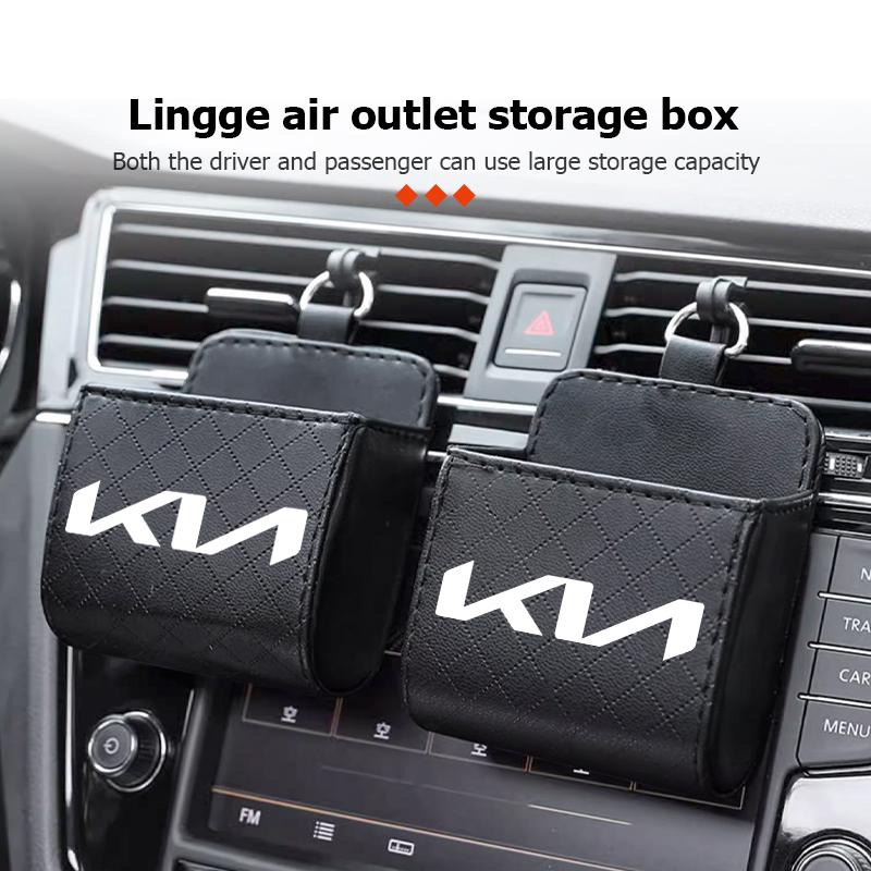 For KIA Multifunctional Car Air Outlet Storage Box Hanging Phone Organizer Tool Auto Accessories Stinger Optima Cerato Soul