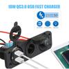 12 В авто розетка 3 в 1 водонепроницаемая автомобильная двойная QC3.0 USB розетка панель для RV морская лодка розетка зарядное устройство розетка