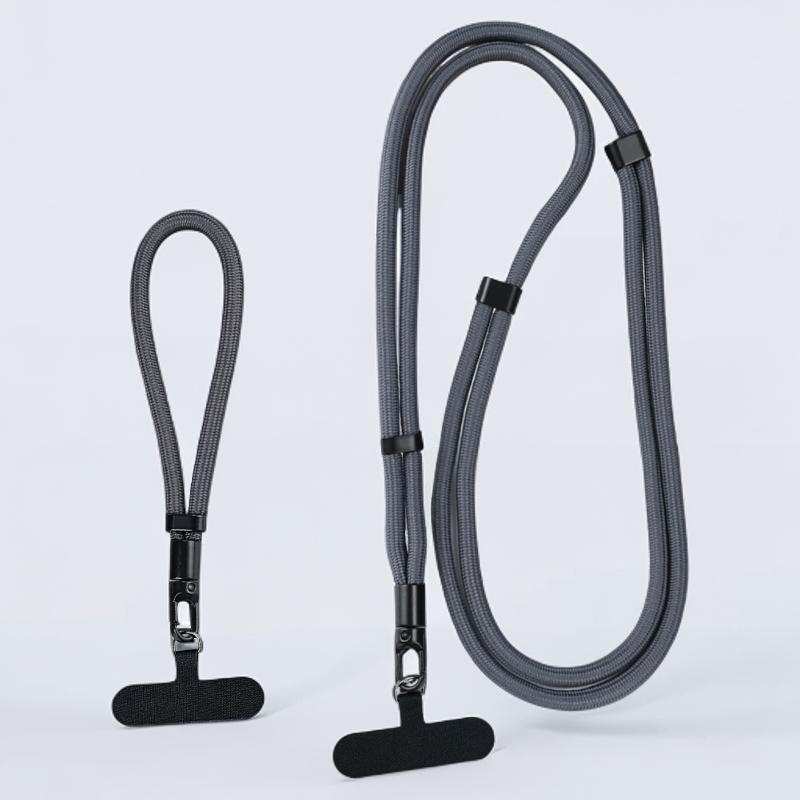 Universal Mobile Phone Long & Short Lanyard Phone Charm Adjustable Neck & Wrist Self-lock Anti-lost Strap for All Mobile Phones