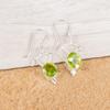 Peridot Gemstone 925 Sterling Silver Women 's Jewelry Drop/Dangle Earrings 1.50" EE-51-1