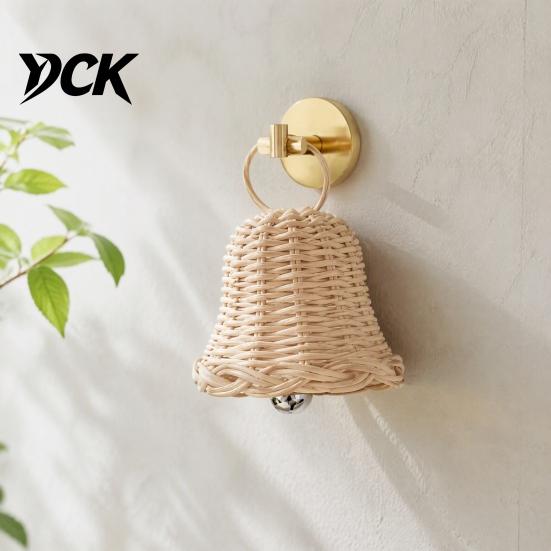 Decorative Bells for Home Christmas Bells, Rattan Wicker Bell Decoration, Handmade Pendant, Hanging Toy Holiday Parties Farmhouse Style Ornaments