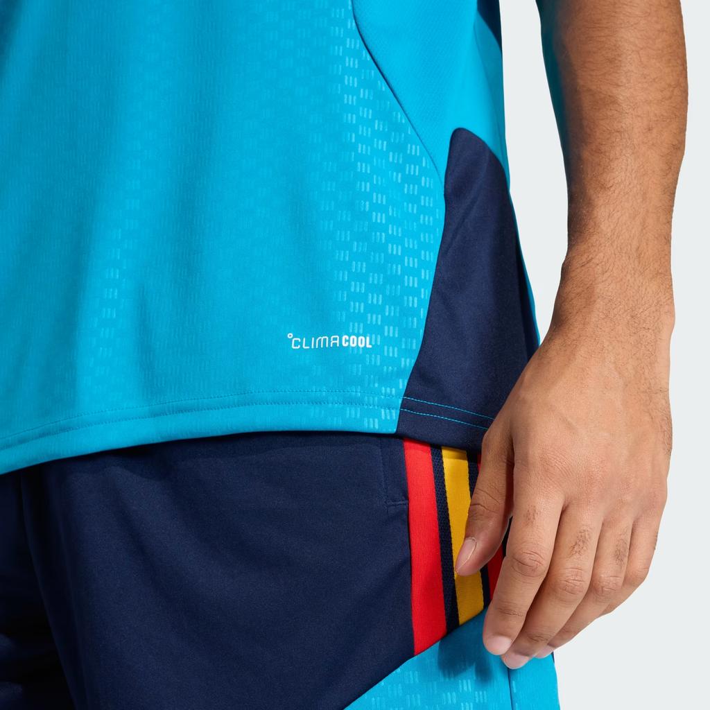 adidas Испания 26 Тиро Тренировочная футболка-свитшот с круглым вырезом Логотип бренда с буквами Футбольная футболка Мужские топы KA8193