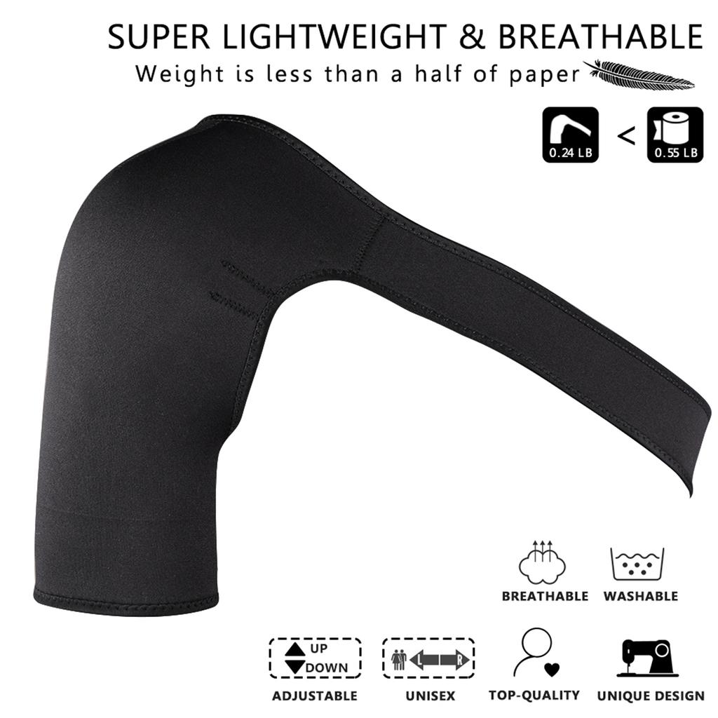 Compression Right Shoulder Support Brace, Neoprene Arm Stabilizer Shoulder Sleeve