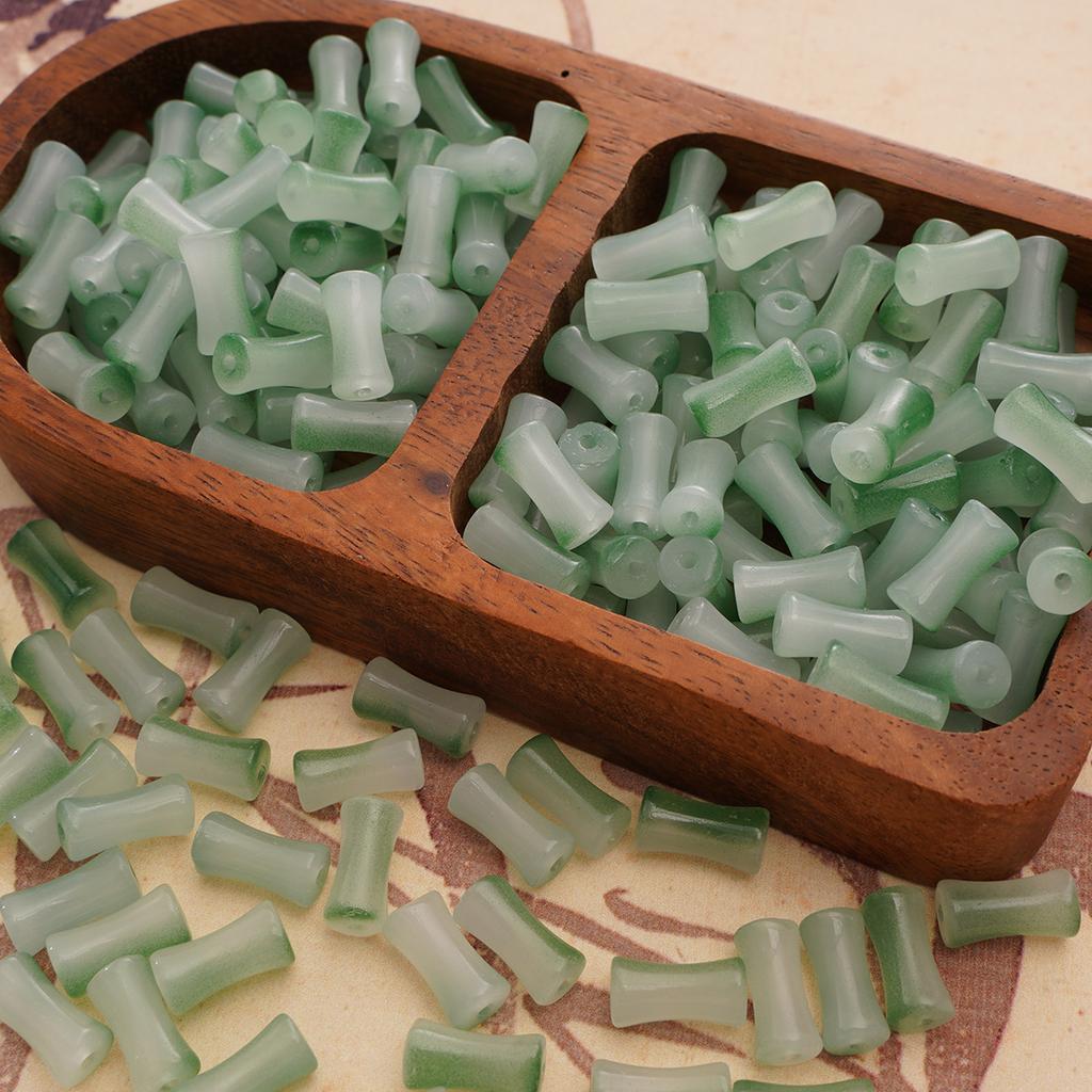 Стеклянные ореолы для окрашивания Бамбуковые бусины Бусины в старинном стиле Бусины ручной работы Аксессуары для бисера Глазурь Имитация нефрита Бусины Материалы