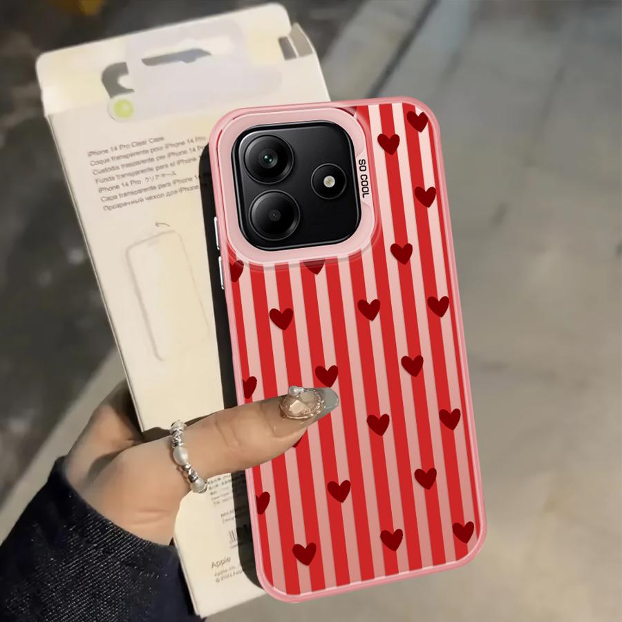 Задняя крышка-чехол для телефона для Xiaomi Redmi Note 14 11 12 Pro 12s Note 13 Pro Plus 11s Полоска Сердце