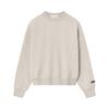 Fear of God Essentials Классический крой Флис Круглый вырез Меланжевый Каменный Мужские Топы Загар 192SP252042F