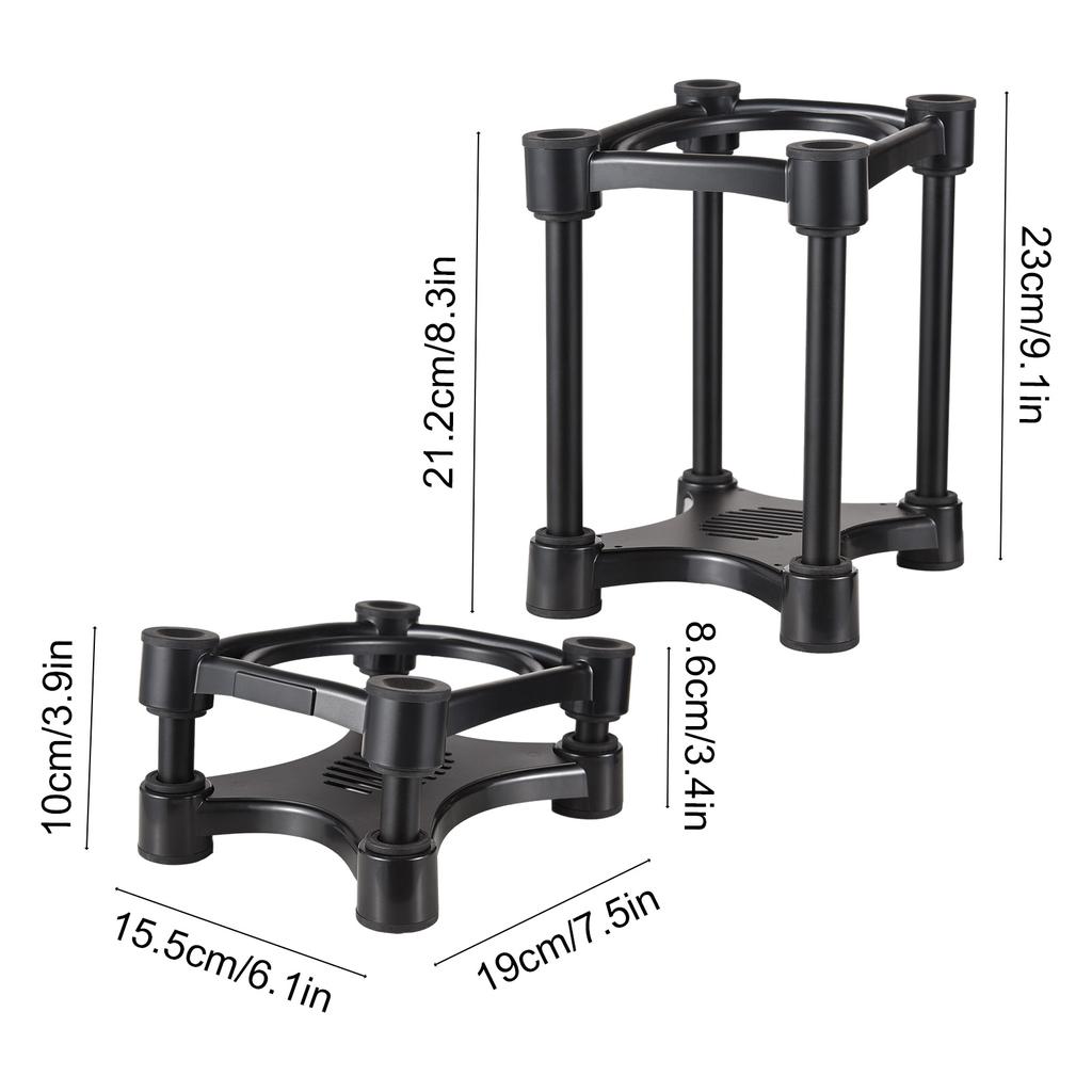 Desktop Speaker Stands Monitor Audio Bracket Shock Absorber Bracket with Adjustable Tilt Angle