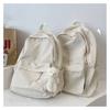Color Backpack Solid School Bag Junior High College Students Unisex Design Gift