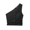 Fashion Style 2024 Autumn New Women's Black Elegance Sleeveless Vest Style Tops High Waist Pants 8297201