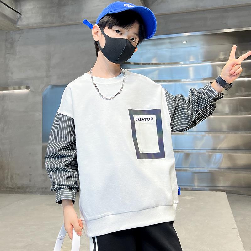 Осенний свитшот для мальчиков 2025: Новый осенний стиль для детей среднего и старшего возраста