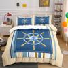 Sailing Sailing Anchor Digital Print Brushed Three-Piece Bedding Duvet Cover Pillowcase