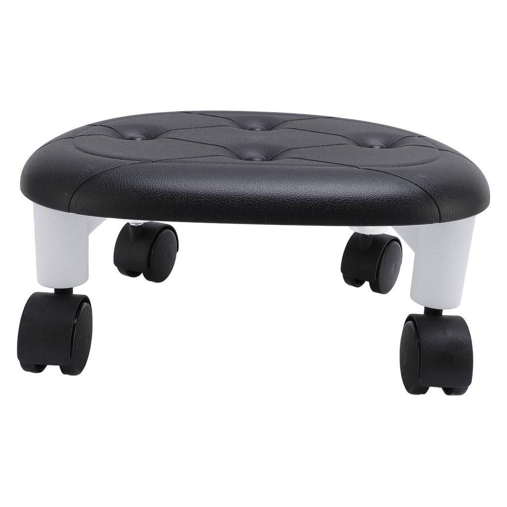 Low Rolling Stool with Wheels Ergonomic Heavy Duty Short Rolling Seat for Bedroom Living Room