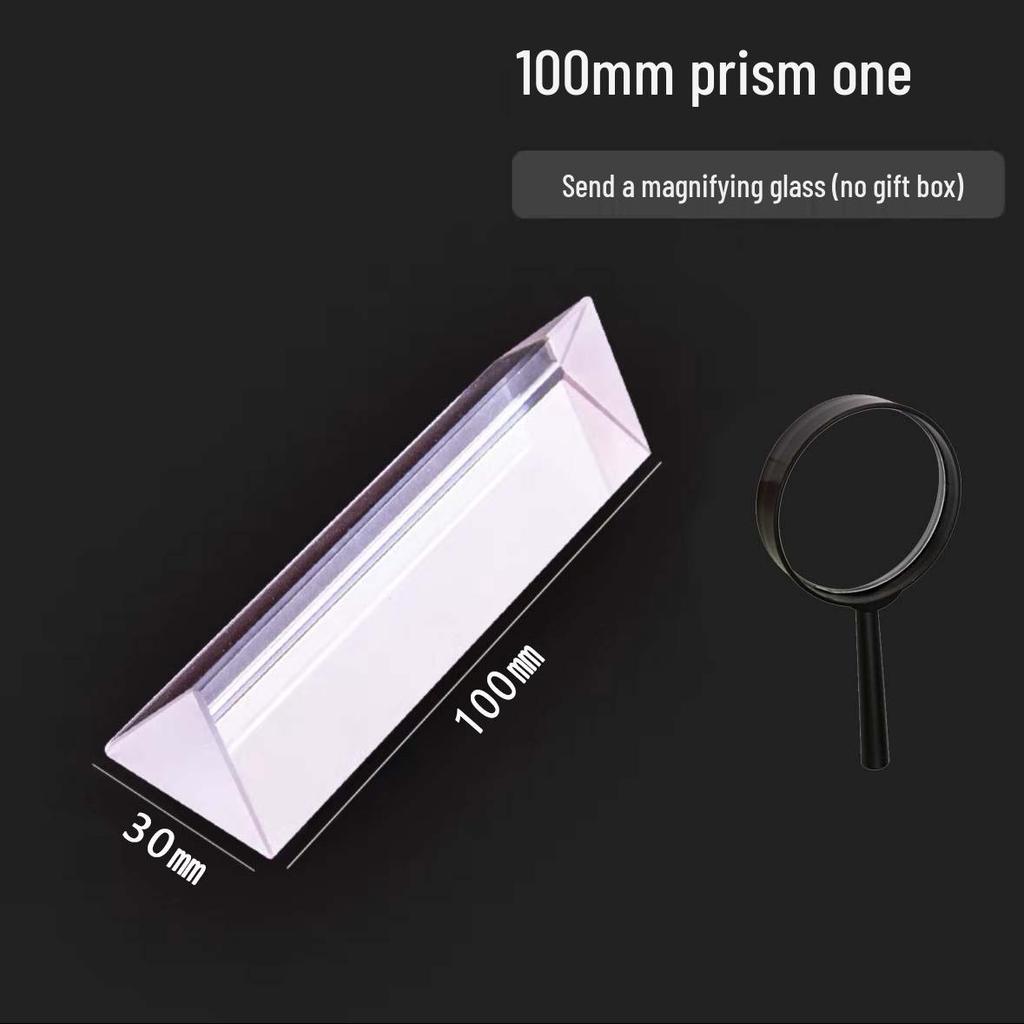 Rainbow Optical Glass Prism for Photography and Physics Experiments - Large & Small Sizes