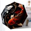 1 шт. Автоматический складной зонт-трость с кнопкой быстрого открытия/закрытия «Рыба Кои Инь-Ян», ветрозащитная конструкция, легкий портативный зонт для женщин и мужчин 6023
