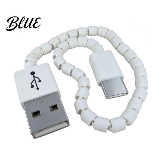 Relaxation Toys for Desk 3D Printed Imitation USB Cable Fidget Toy, Flexible Articulated Sensory Adults Stress Relief Toy Office Decompression