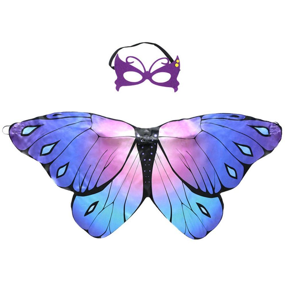 Party Favor Cosplay Fairy Kids Cloak Butterfly Scarf Costumes Accessory Butterfly Wings Shawl