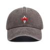 Индивидуальная винтажная стираная хлопковая бейсболка для мужчин, красная кленовый лист, солнцезащитная шляпа, уличная одежда, кепка папы, регулируемая, для кемпинга, походов