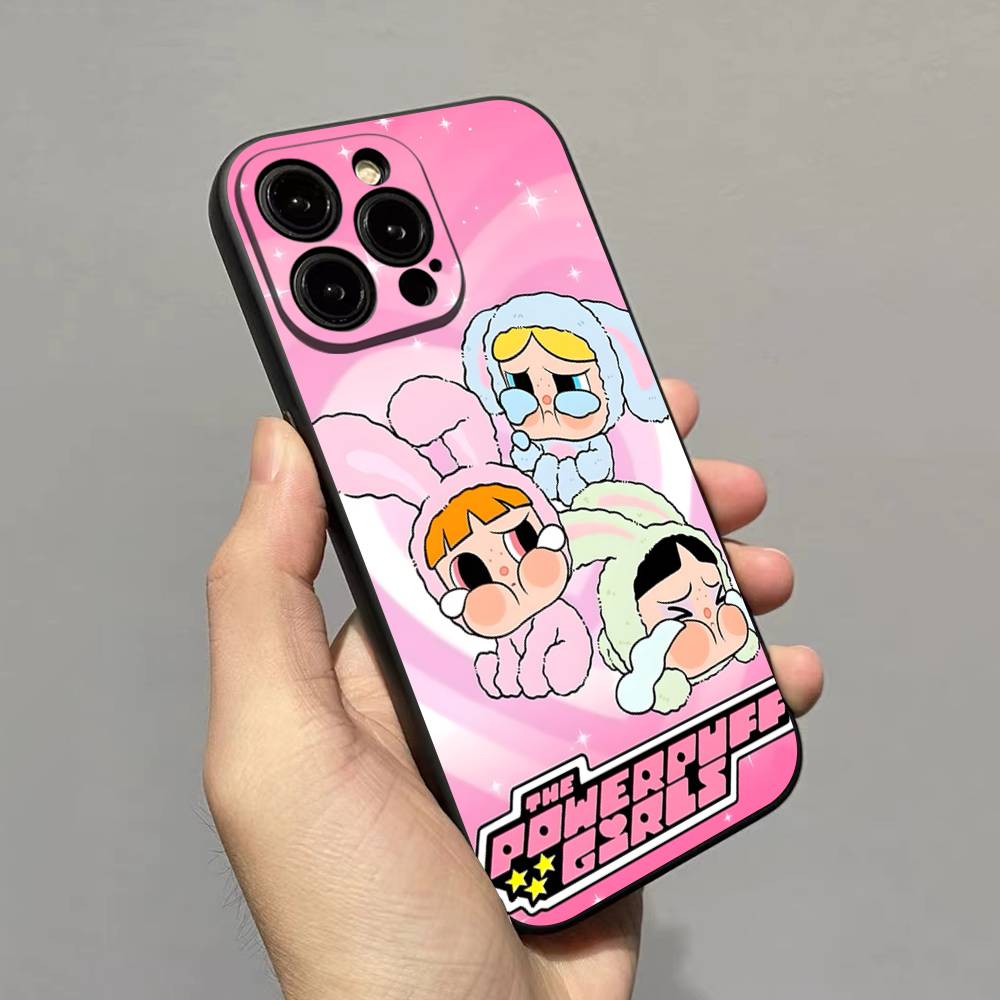 Мягкий чехол-накладка P-Powerpuff-GirlS для IPhone 17 16 Pro Max 15 12 11 16e 13 Mini 14 15 Plus