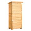 Outdoor Wooden Storage Shed Waterproof Garden Tool Shed 31.5x63.8 inch