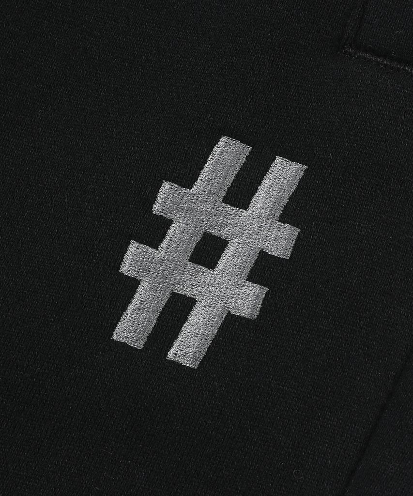 Флисовые спортивные штаны BEENTRILL с основным логотипом-хештегом (черный)