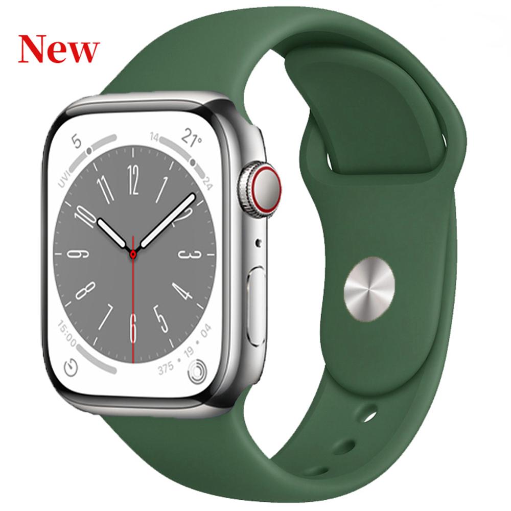 Силиконовый ремешок для Apple Watch Band 49 мм, 45 мм, 44 мм, 42 мм, 41 мм, 40 мм, 38 мм, ремешок для часов, браслет, ремешок iWatch Series 8, 7, 6, 5, 4, 3 SE, ремешок