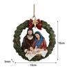 Nativity Christmas Tree Pendant Jesus Christ Hanging Ornaments New Year Acrylic Indoor Nativity Scene Decor for House Ornament