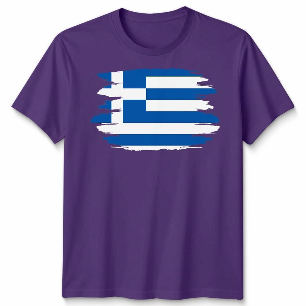 Torn Greece Flag Unisex T Shirt Greek Pride Distressed Design Graphic Tee