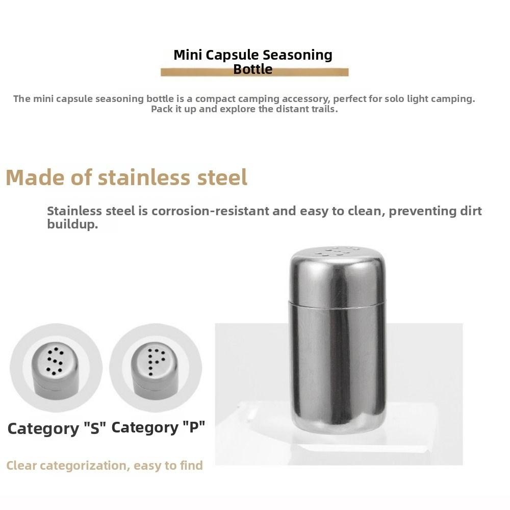 2pcs Stainless Camping Seasoning Bottles  For Motorcycle Modification Accessories
