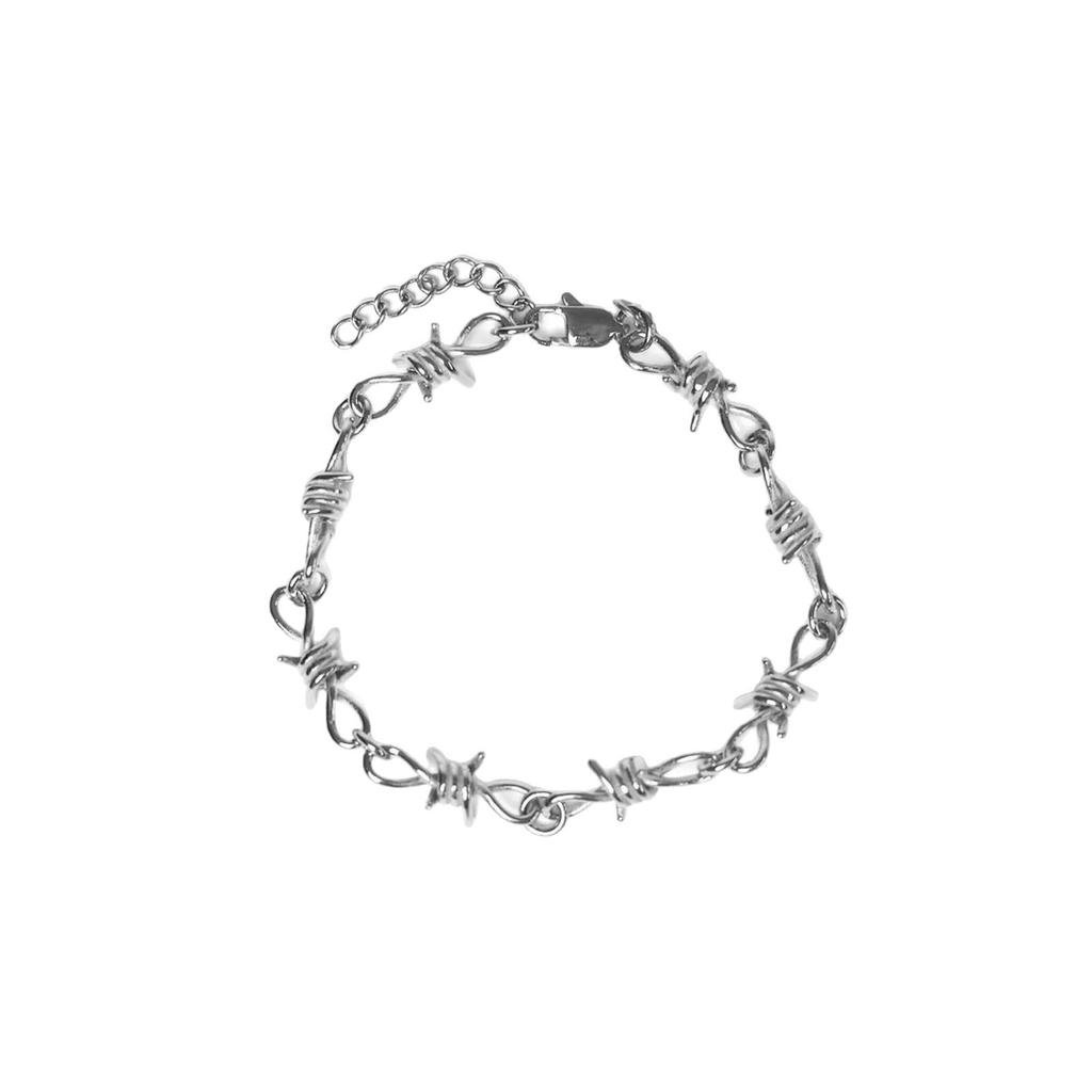 Gothic Spiked Silver Alloy Adjustable Bracelet For Men Women Edgy Punk Jewelry Gift For Concerts Parties Daily Wear