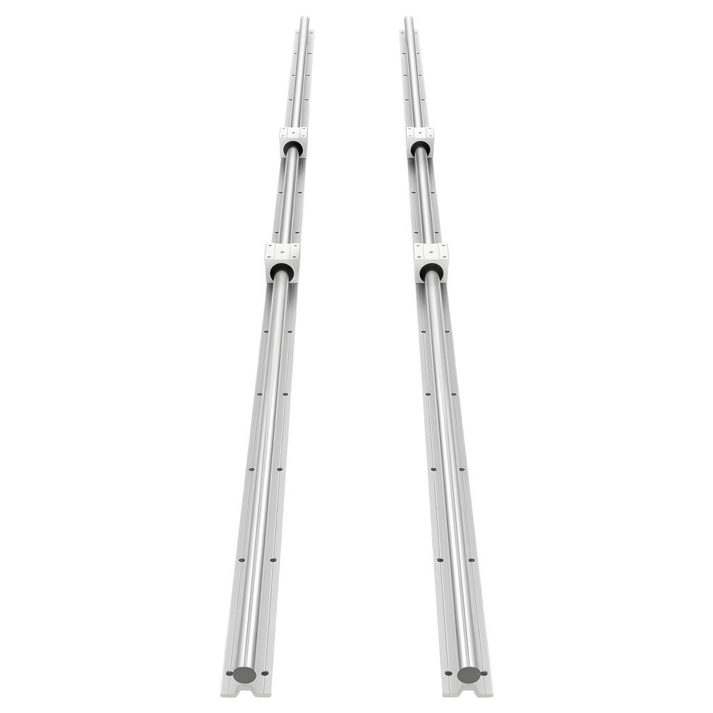 Linear Rail Kit, SBR20, 2Pcs 2000 mm (78.74 inch) Linear Motion Guide Rails and 4Pcs Bearing Slide Blocks, Fully Supported Shaft, for Cutting,