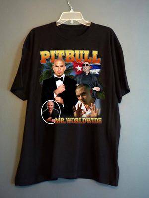 Винтажная футболка Pitbull Mr Worldwide Унисекс Концертная S - 5XL DO507 Унисекс Футболка