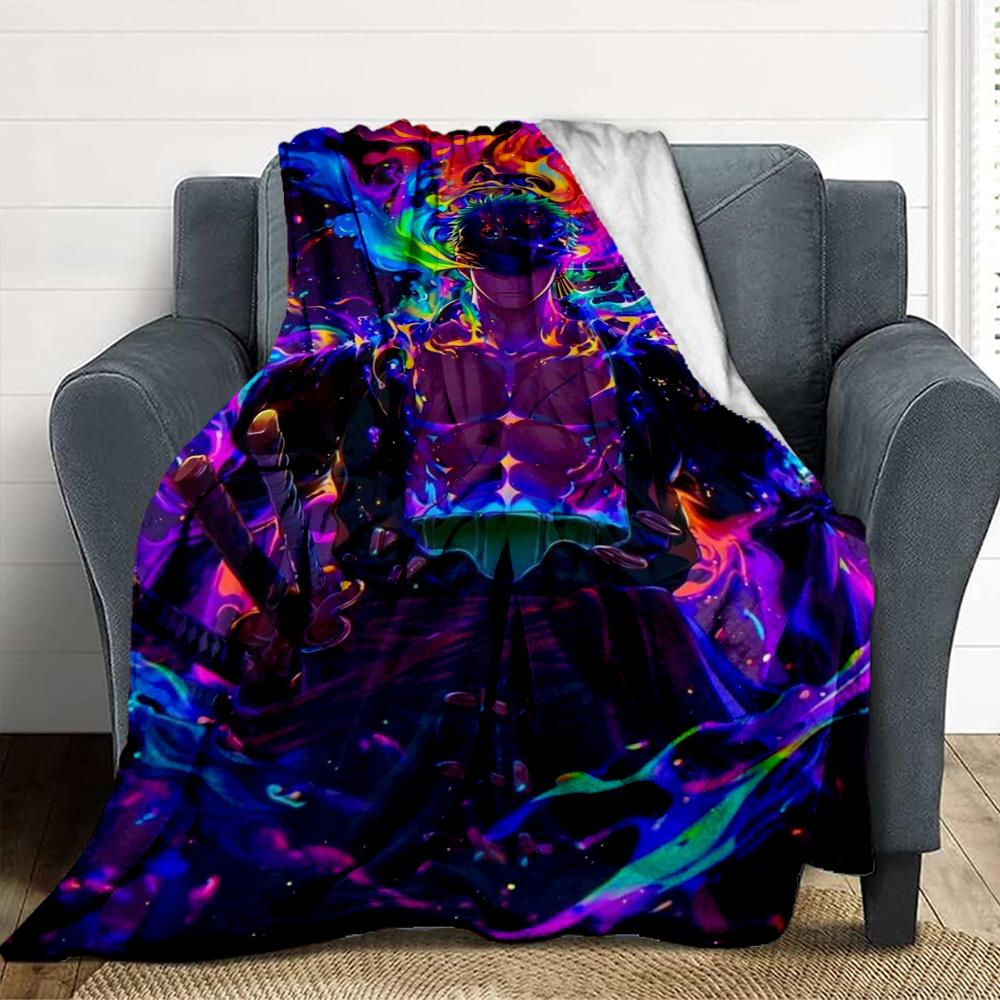 Cosmic Warrior Flannel Blanket Throw Blanket Soft Warm Sofa Bed Camping home Decor Unique Christmas Gift C92659
