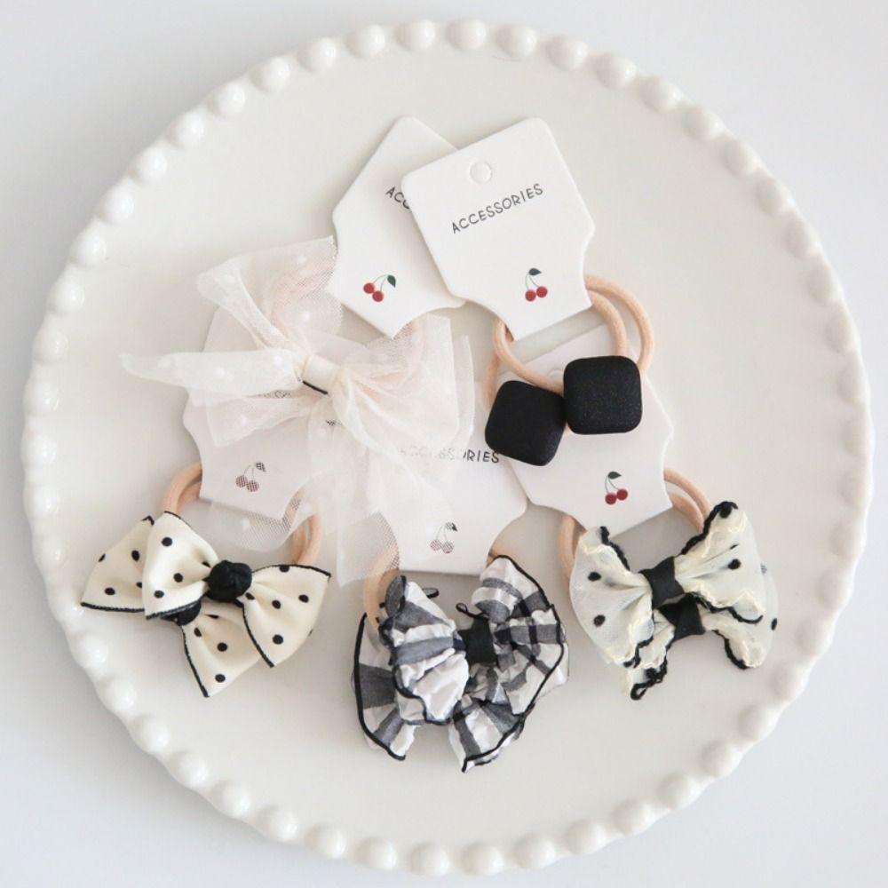 10Pcs Sweet Hair Ties Bowknot Kids Girls Hair Rope Fashion Elastic Rubber Band