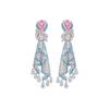Ethnic Style Crystal Studded Earrings Zircon Pendant Earrings Fashionable Women Earrings  Banquets
