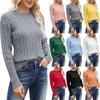 Women's Fashion Crew-neck Long-sleeved Casual Loose Pullover Sweater