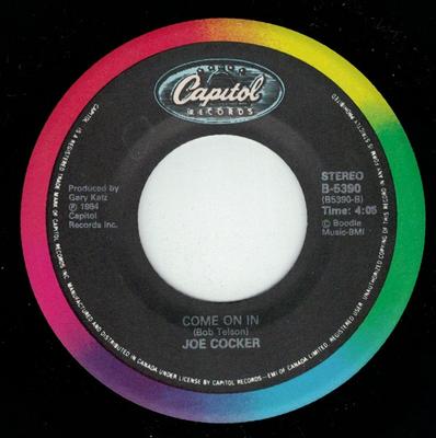 7-дюймовая пластинка JOE COCKER - Crazy In Love B5390 CAPITOL 1984 Канада Рок Б/у