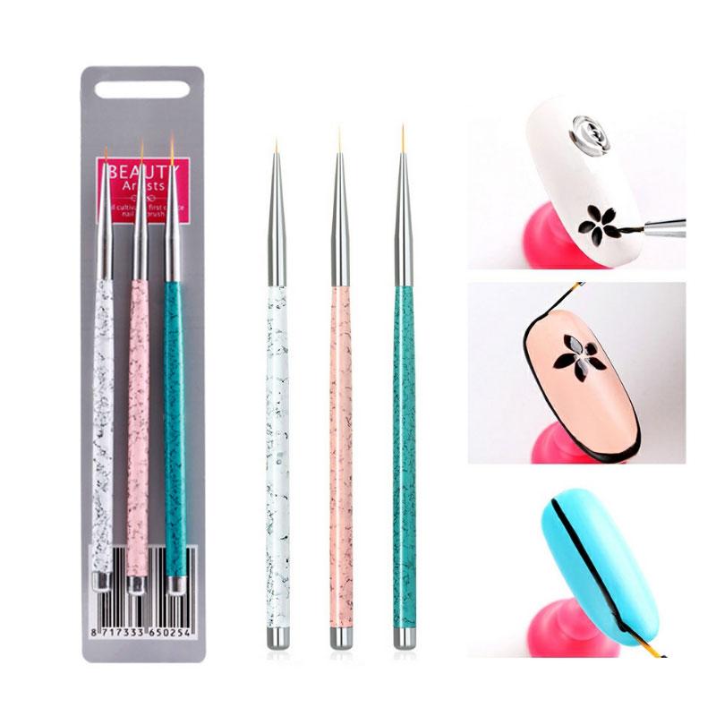 Новый профессиональный набор кистей для ногтей, маникюрная УФ-гель-кисть, ручка, прозрачная акриловая кисть для рисования ногтей, инструменты для фототерапии
