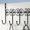 Hat Clothes Coat Towel Bag Over Door Bathroom 5 Hooks Hanger Hanging Rack Holder