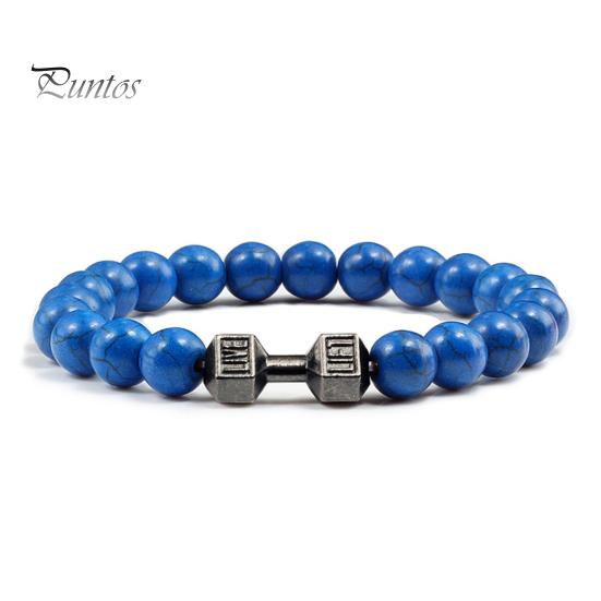 Браслет из бисера со штангой в этническом стиле, целебная энергия, красочный искусственный бирюзовый натуральный камень, круглые бусины, браслет для девочек, модные украшения